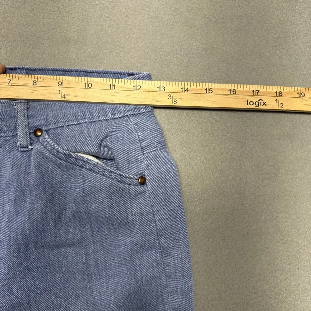 Vintage H.I.S Jeans Womens 25x328 Blue Flare Boho Distressed Faded Light‎ Denim